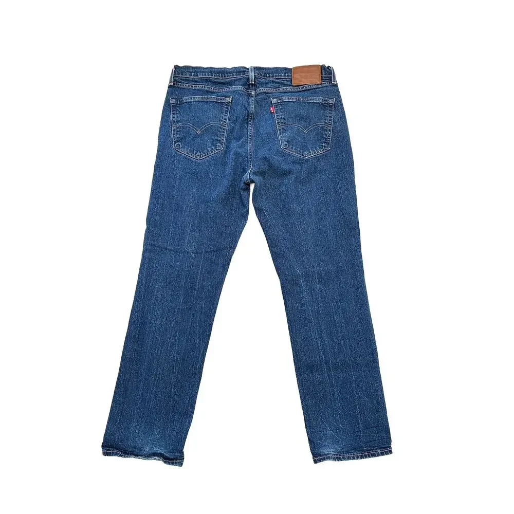 Levis 514 Jeans Men 36x30 Straight Leg Big E Low Stretch Mid Rise Faded Med Wash